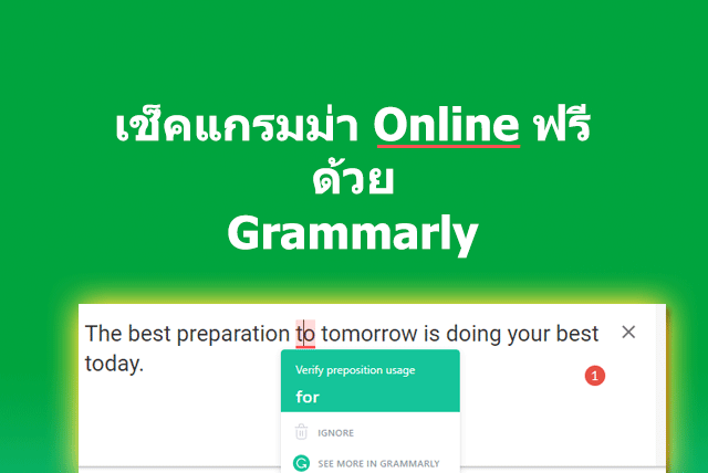 เช็คแกรมม่า Online ฟรี ด้วย Chrome ปลั๊กอินจาก Google