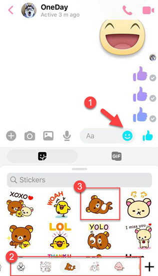 สติ๊กเกอร์ Facebook Messenger ดาวโหลด ฟรี 