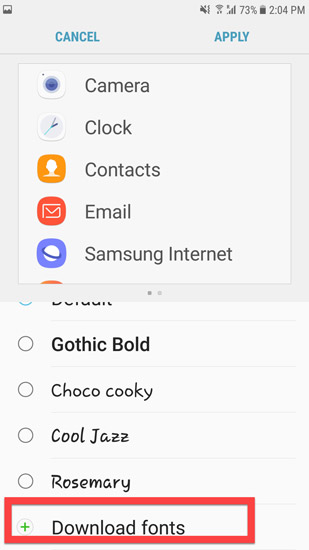 วิธีโหลดฟอนต์ในโทรศัพท์